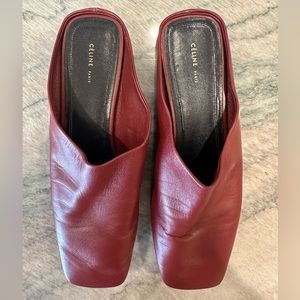 celine leather mules